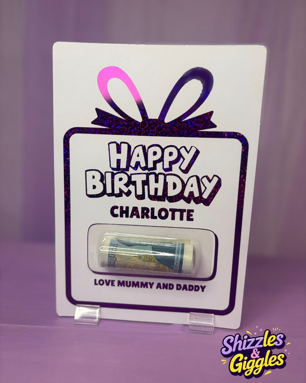 Birthday foil money card