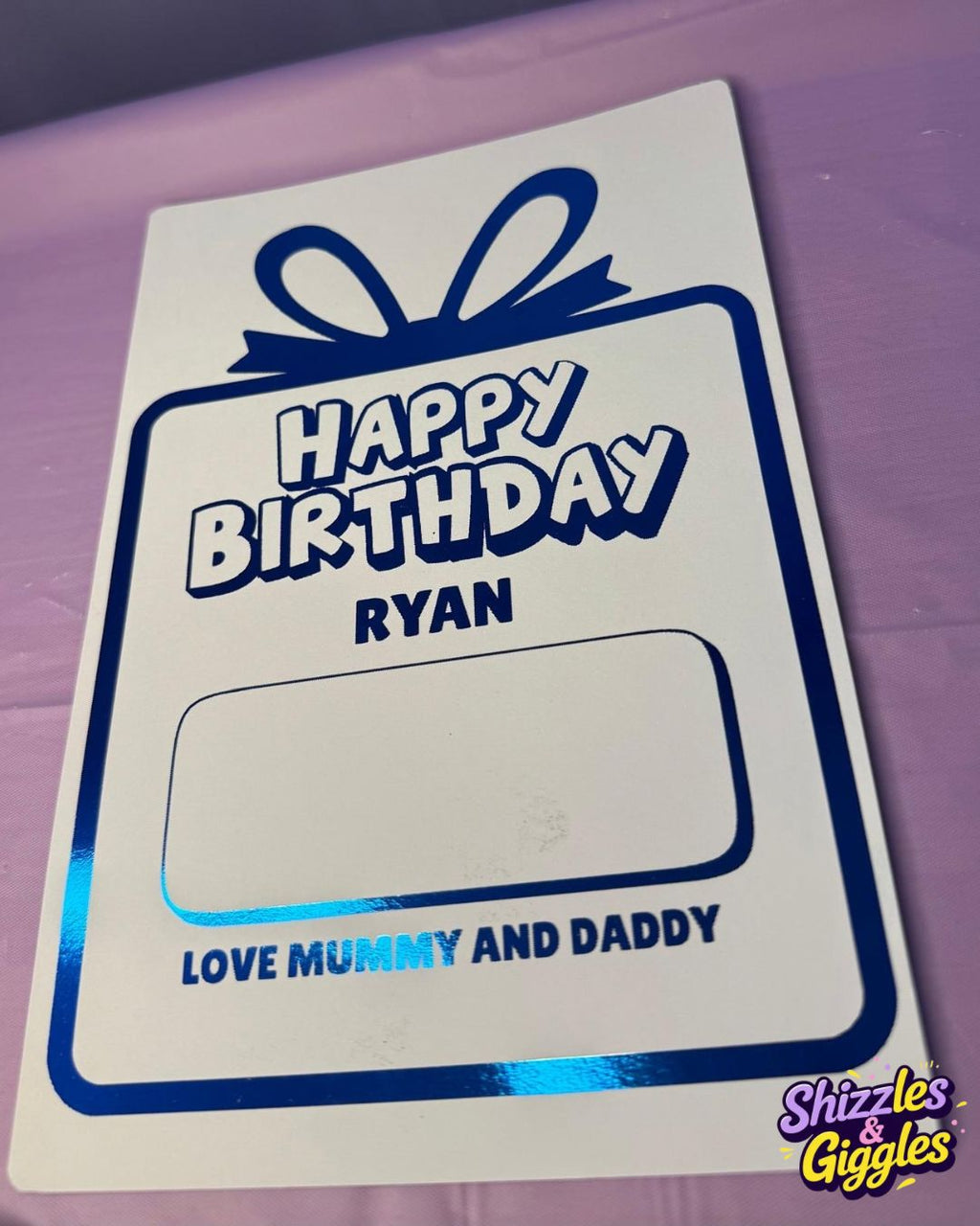 Birthday foil money card