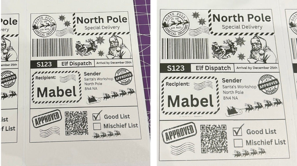 10 Large Christmas labels