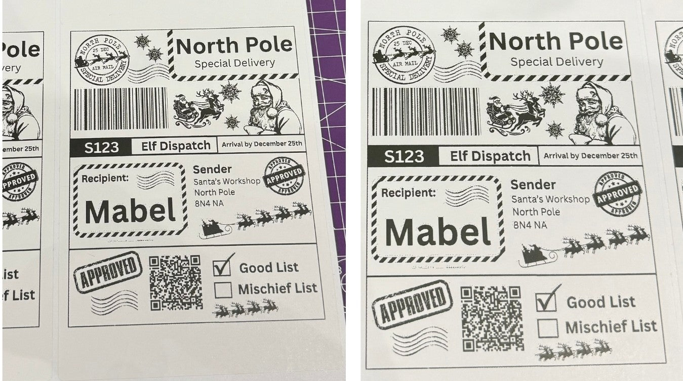 10 Large Christmas labels