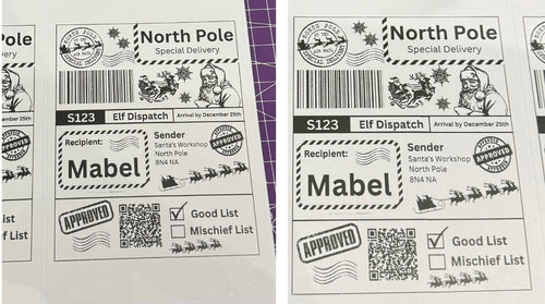 10 Large Christmas labels