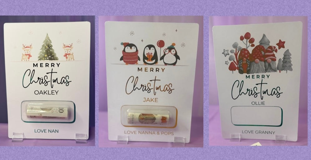 Personalised Foil Christmas money card