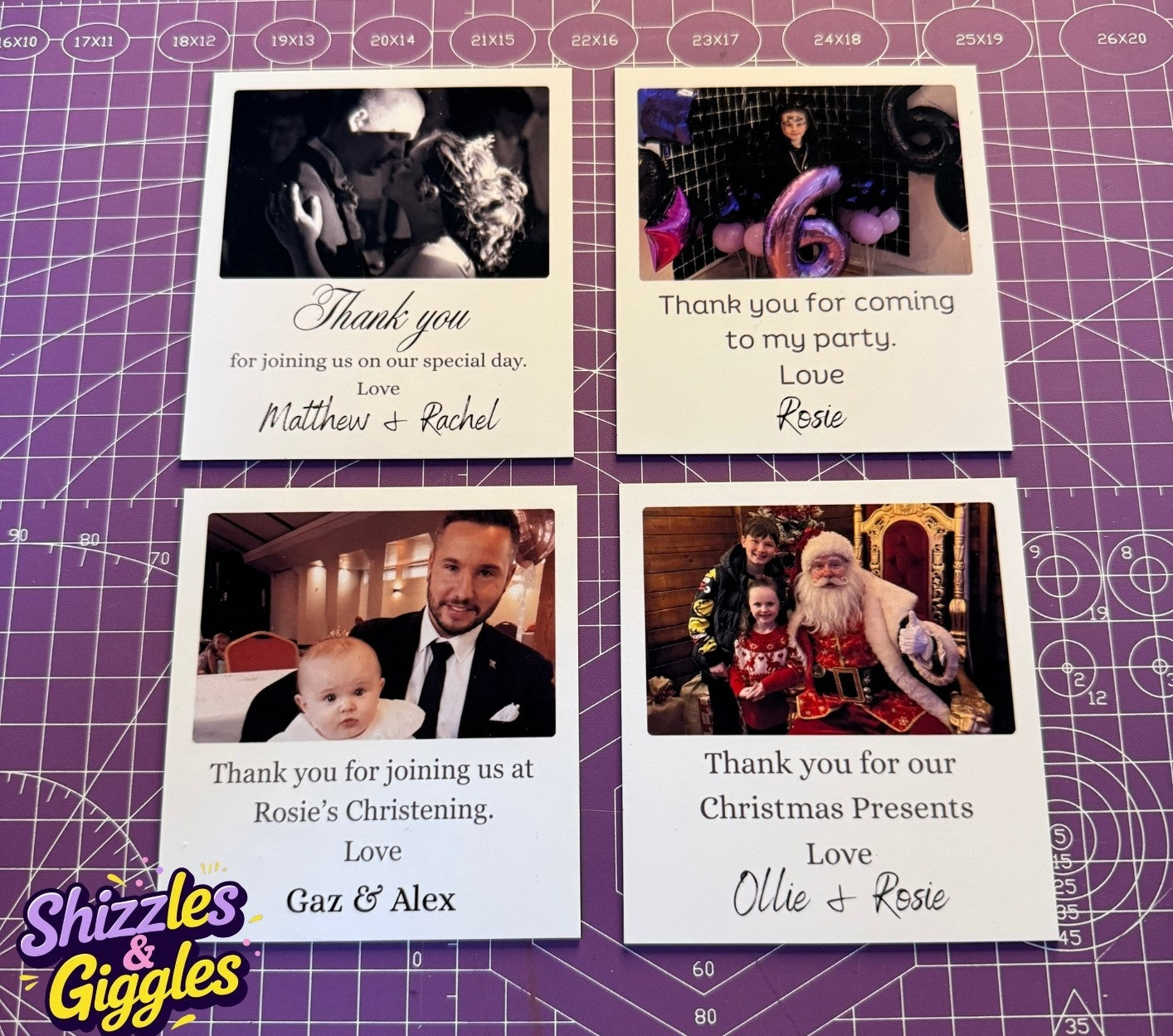 Thank you photo magnets