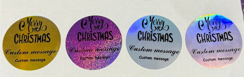 10 Small Christmas thermal Labels