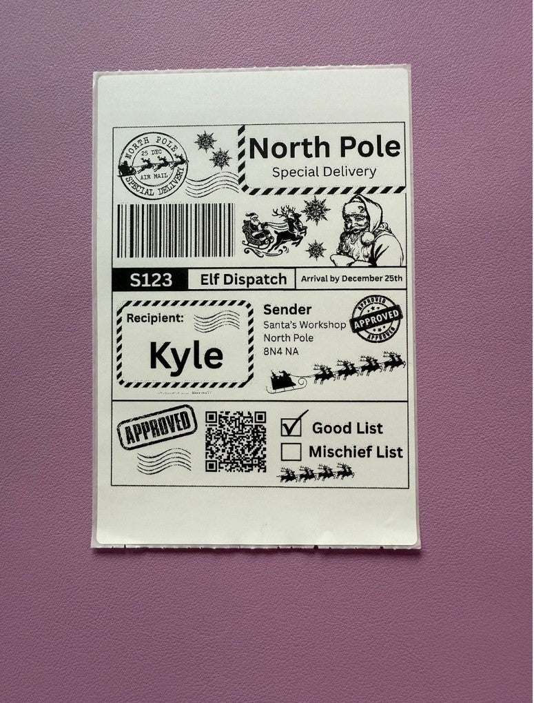 10 Large Christmas labels