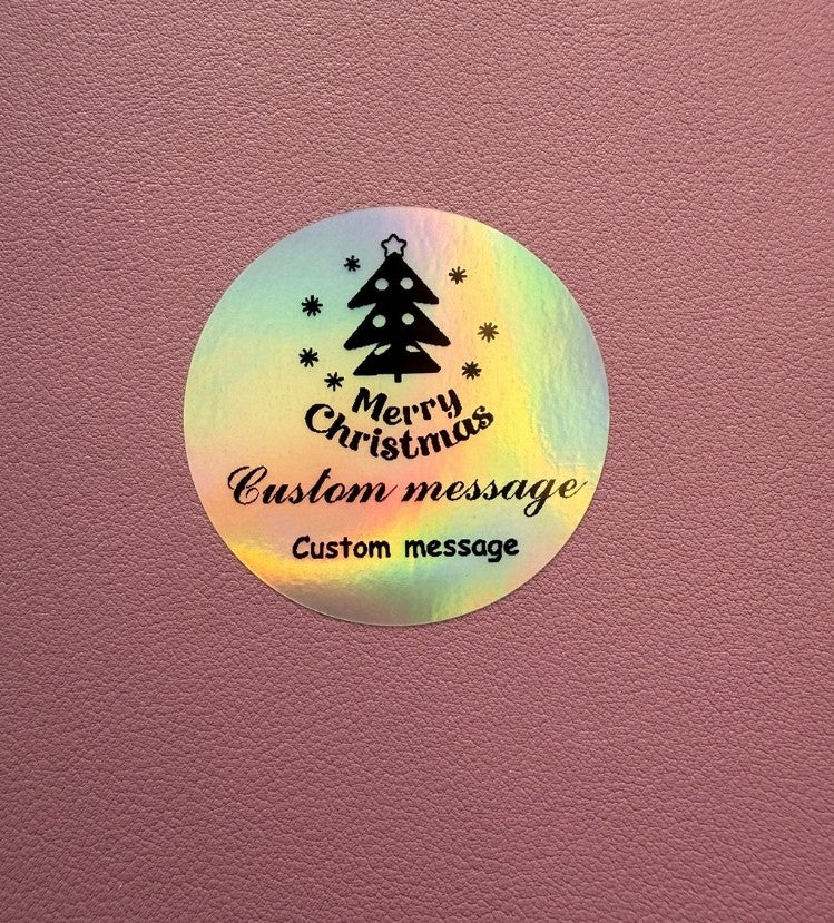 10 Small Christmas thermal Labels