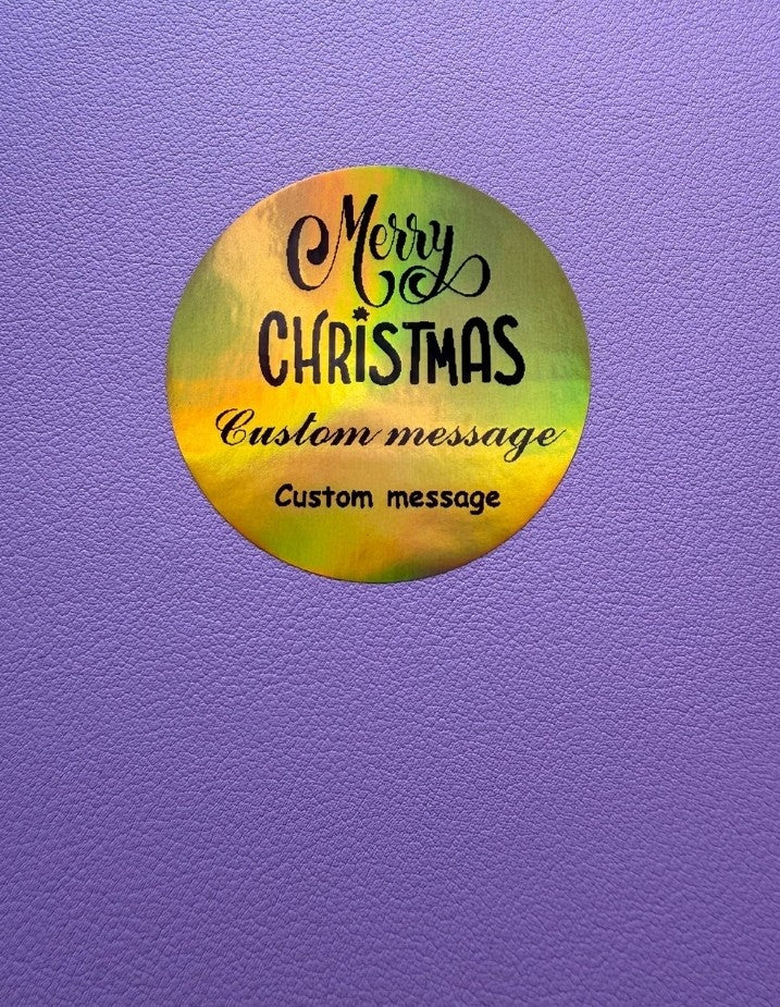 10 Small Christmas thermal Labels