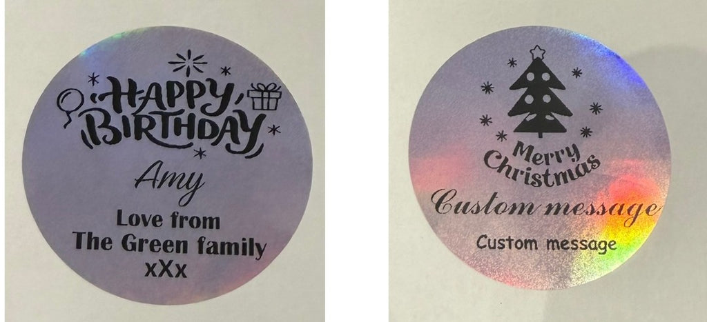 10 Small Christmas thermal Labels