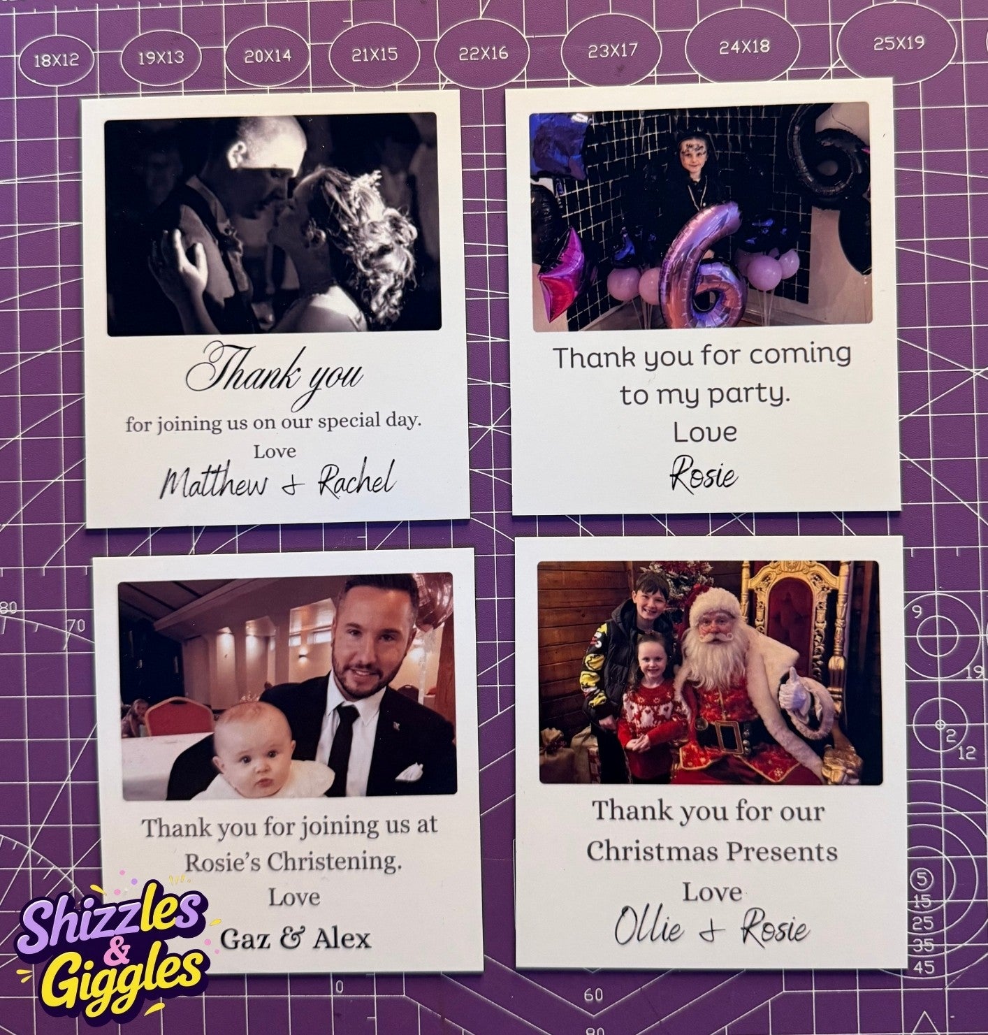 Thank you photo magnets